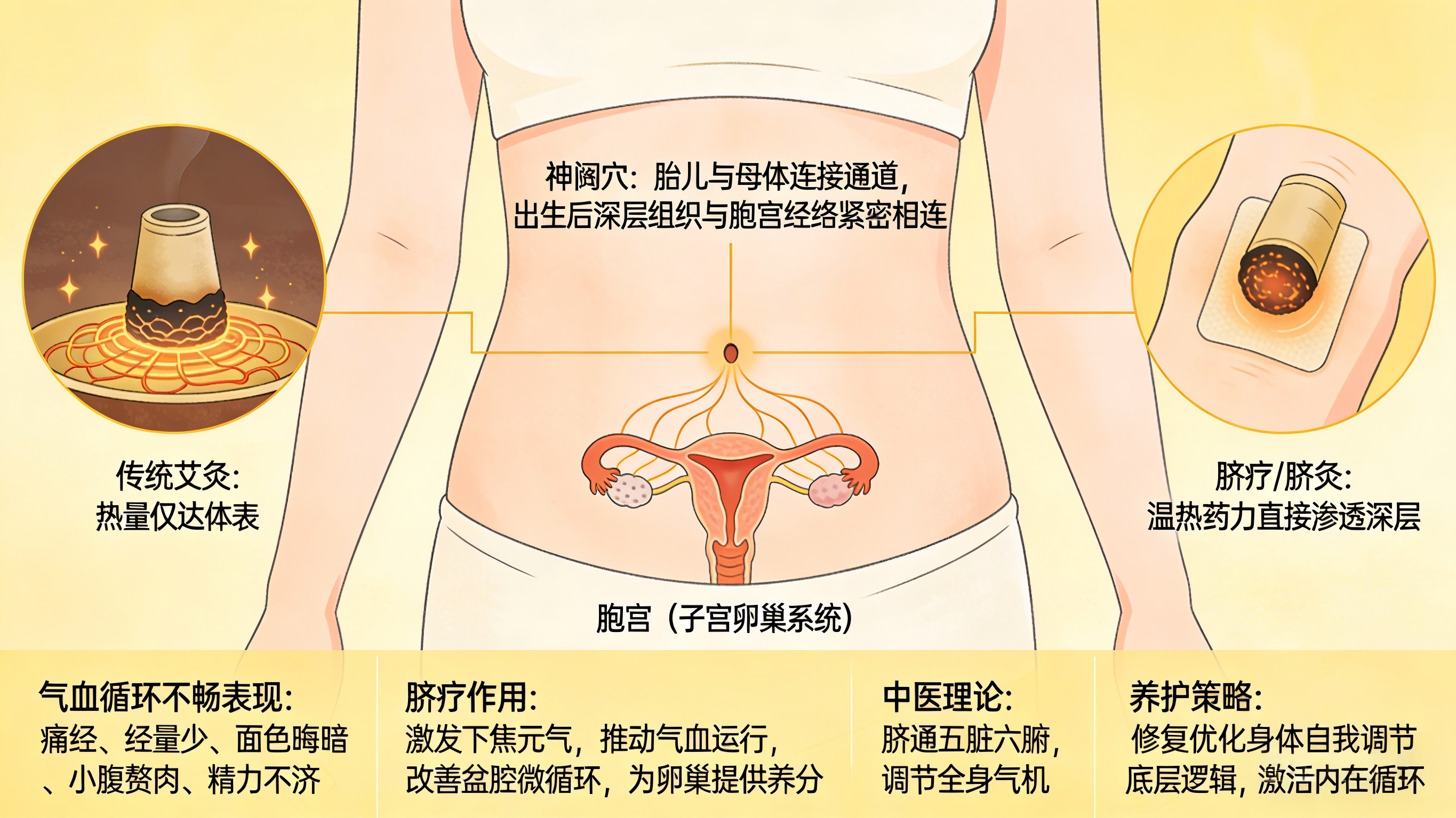 古柒春脐养｜25岁后卵巢功能开始下滑，肚脐这个第二开关，决定了你衰老的速度